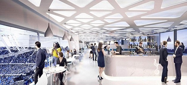 Bên trong SVĐ sẽ là khu "ăn chơi" xa xỉ.