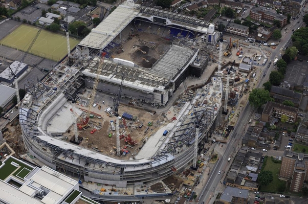 White Hart Lane mới được xây kế bên sân cũ.
