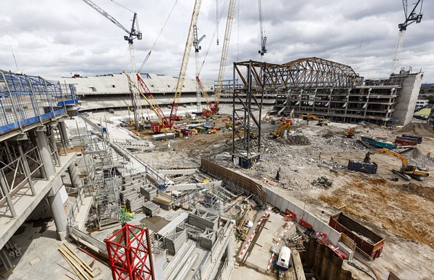 Khán đài trên tầng cao sẽ có thiết kế tương tự sân Emirates.