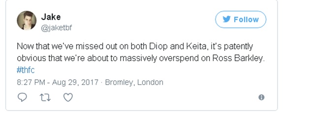 Chúng ta đã bỏ mất Diop và Keita. Barkley là mục tiêu khả dĩ cuối cùng.