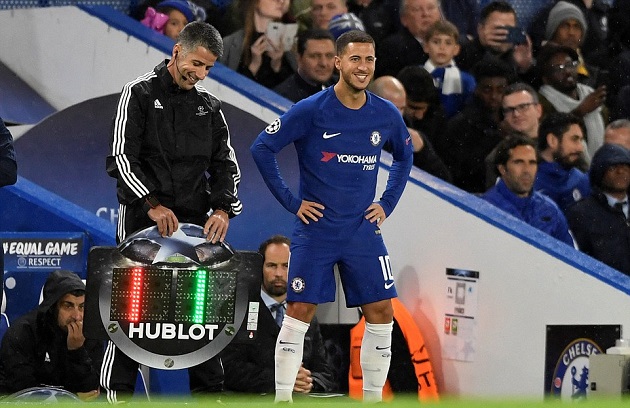 Hazard vẫn chưa thể chơi trọn 90 phút ở bất kì trận nào mùa giải này.