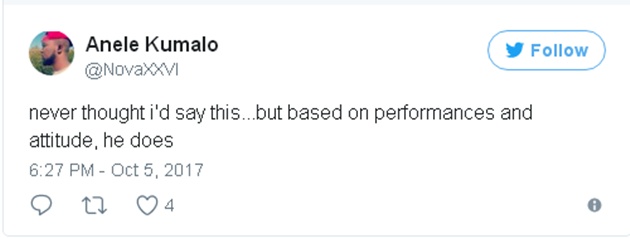 Cách ứng xử của anh rất đáng được ca ngợi (ám chỉ việc Fellaini không được sử dụng nhiều ở năm ngoái).