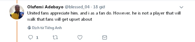 Fan Quỷ đỏ ủng hộ anh ấy và tôi cũng vậy. Nếu anh ấy ra đi, sẽ là một ngày thật buồn đối với mọi người.