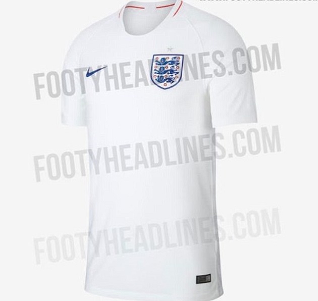 Lộ áo đấu tuyển Anh sẽ dùng ở World Cup 2018 - Bóng Đá
