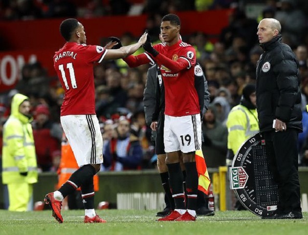 Martial hay Rashford có thể chia lửa với Lukaku.