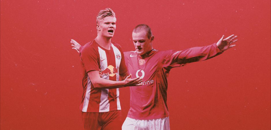 Haaland đã san bằng kỷ lục của Rooney tại Champions League.