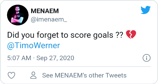 Liverpool fans react to Werner's performance against West Brom  - Bóng Đá
