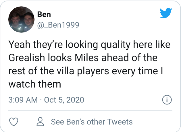 Aston Villa fans react to Grealish's performance  - Bóng Đá