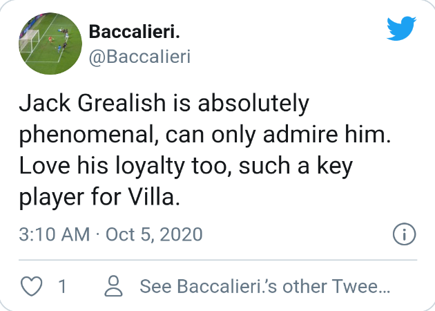 Aston Villa fans react to Grealish's performance  - Bóng Đá