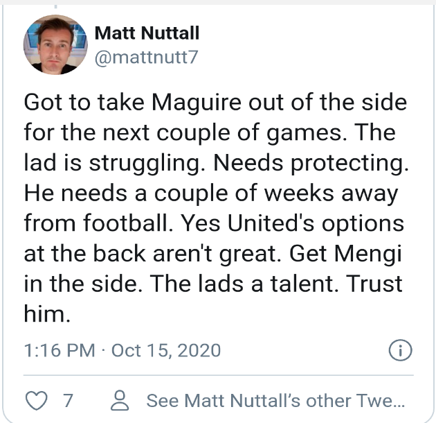 Manchester United: Fans urge Ole Gunnar Solskjær make surprise Teden Mengi decision amid Harry Maguire struggles - Bóng Đá