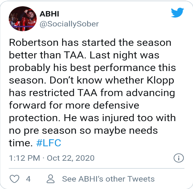 Liverpool fans react to the performance of Andy Robertson - Bóng Đá