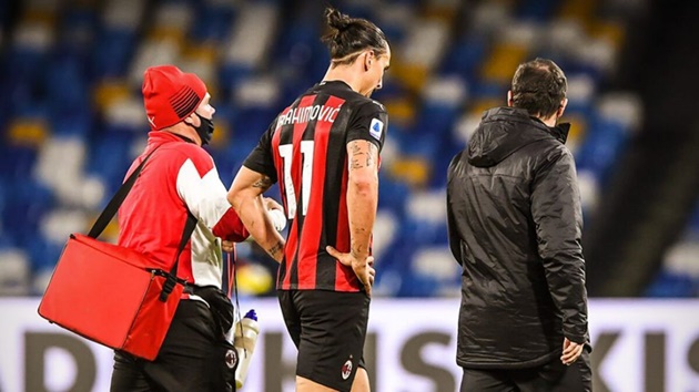 Ibrahimovic tiếp tục dính chấn thương và chưa thể tái xuất.