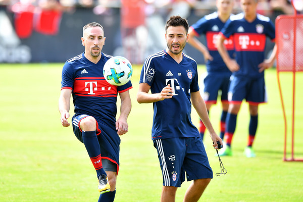 Lão tướng Franck Ribery cũng có mặt trong ngày tập trung đầu tiên.