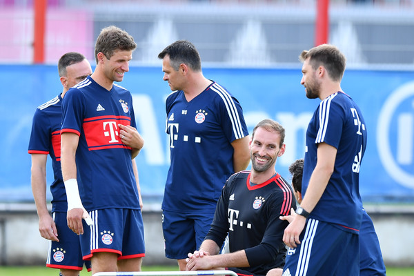 Các cầu thủ Bayern hết sức thoải mái trong ngày tập trung đầu tiên.