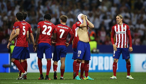 Thêm một lần nữa Atletico Madrid lại để thua Real Madrid trong trận chung kết Champions League. Ảnh: Internet.
