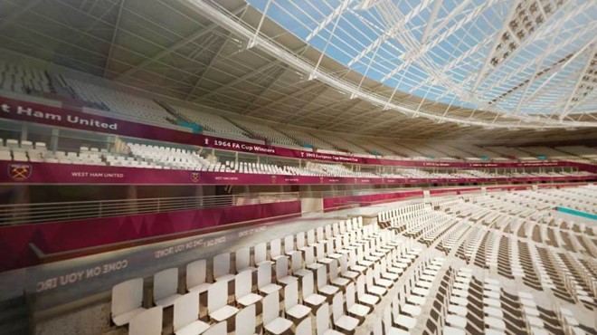 Khán đài VIP của sân Olympic có sức chứa khoảng 3700 người. Ảnh: Internet.