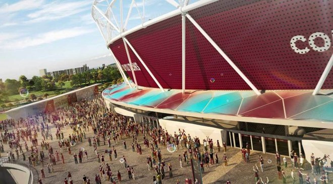 West Ham sẽ có trận đấu đầu tiên trên sân nhà mới tại giải NHA bằng tiếp màn tiếp đón Bournemouth vào ngày 20/8 tới đây. Ảnh: Internet.