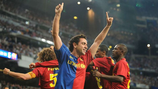 Tiền vệ Xavi: Xavi là một trong những cầu thủ vĩ đại nhất trong lịch sử Barcelona. Anh là nguồn cảm hứng đưa Barcelona lên đỉnh thế giới bằng lối chơi Tiqui- Taca quyến rũ. Ảnh: Internet.