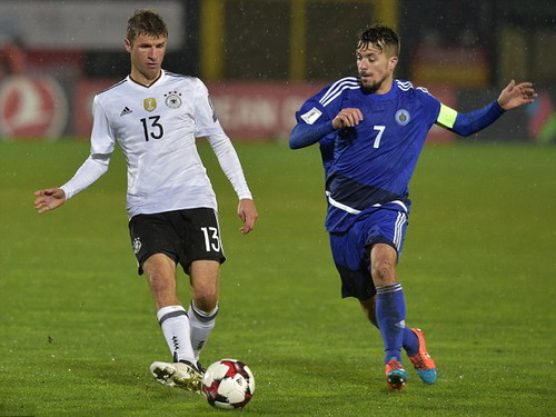 Thomas Mueller chơi trọn 90 phút trước San Marino.