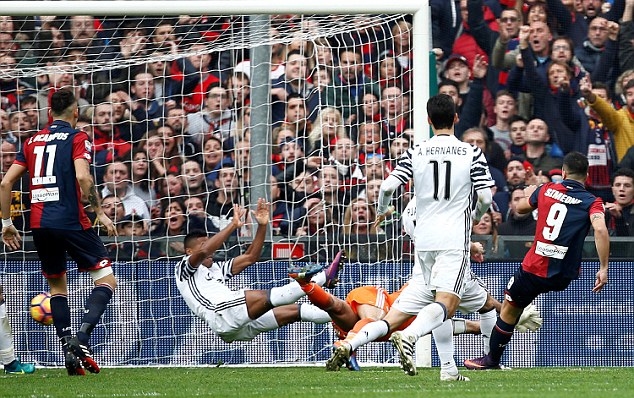 Juventus có thất bại muối mặt trước Genoa cuối tuần vừa qua. Ảnh: Daily Mail.