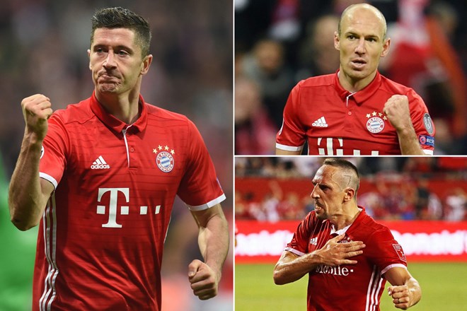Robben, Lewandowski và Ribery.