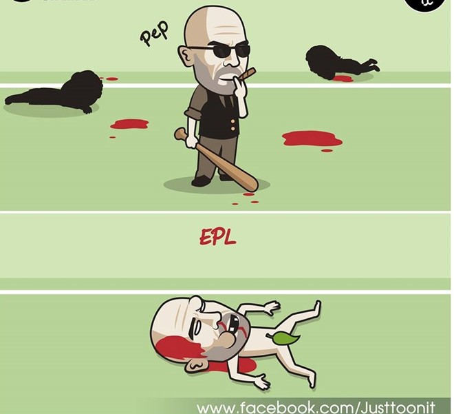 Pep Guardiola "bá đạo" ở La Liga và Bundesliga nhưng bị đánh tả tơi ở Ngoại hạng Anh, đến nỗi chỉ còn chiếc lá che thân.
