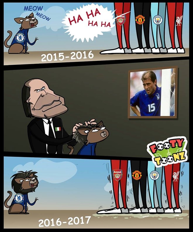 Với tài năng của HLV Conte, chú sư tử xanh Chelsea khiến Premier League khiếp sợ.