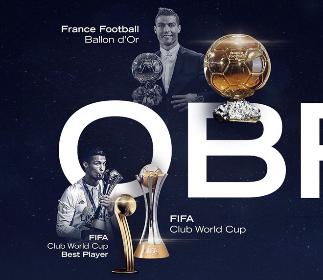 Ronaldo vừa trải qua rất nhiều cột mốc đáng nhớ trong năm 2016 khi đăng quang Champions League, vô địch Euro, giành Quả bóng vàng và rất nhiều danh hiệu tập thể lẫn cá nhân danh giá khác. Ảnh: Real Madrid.