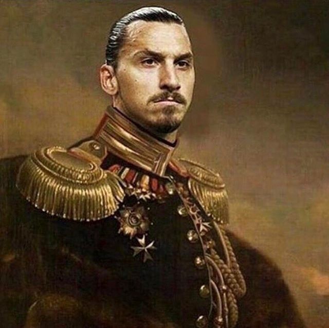 Zlatan Ibrahimovic khoe bức họa với dòng chú thích xem bản thân như một vị vua của Thụy Điển. Ảnh: Instagram.