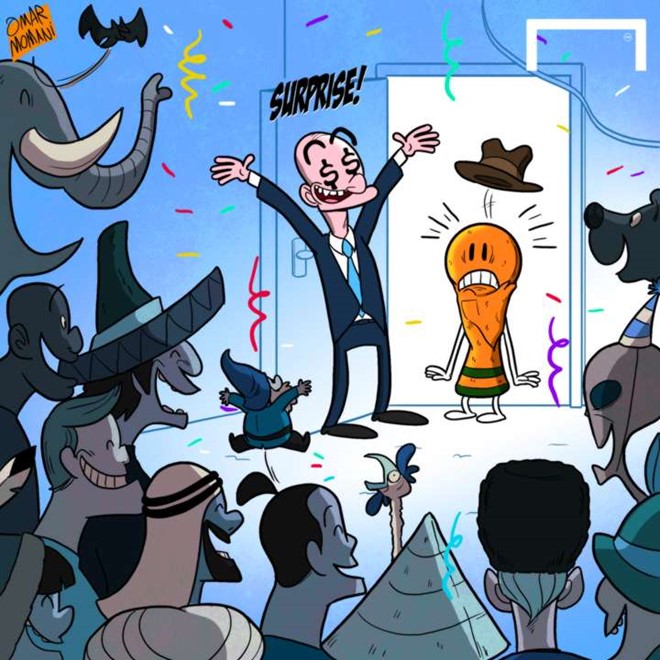Chủ tịch FIFA Gianni Infantino thông qua quyết định tăng số đội tham dự VCK World Cup từ 32 lên thành 48 kể từ năm 2026. Giải vô địch bóng đá thế giới trong tương lai hứa hẹn sẽ vô cùng đông đúc với sự tham dự của cả động vật và...người ngoài hành tinh.