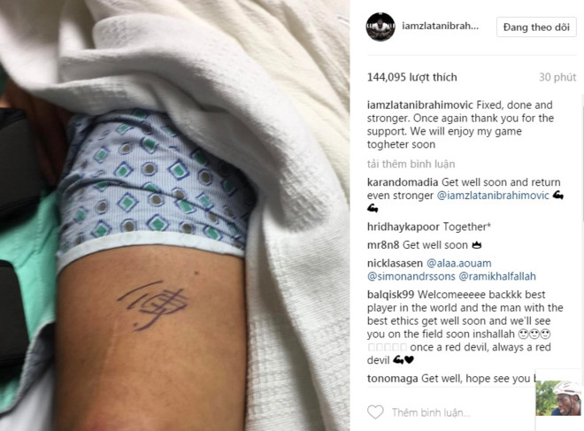 Ibra cam kết nỗ lực để sớm trở lại.