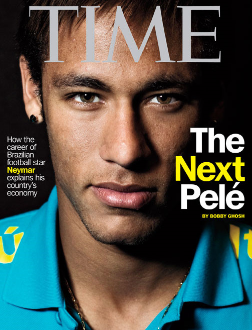 Neymar xuất hiện trên bìa tạp chí Time.
