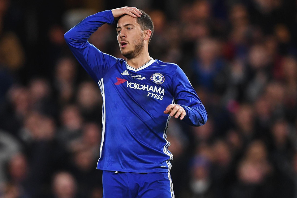 Eden Hazard chỉ ghi được 1 bàn thắng trong 13 lần ra sân tại Champions League gần nhất, bàn thắng duy nhất của tuyển thủ người Bỉ đến từ chấm 11 m trong cuộc đối đầu với PSG vào tháng 3 năm 2015.