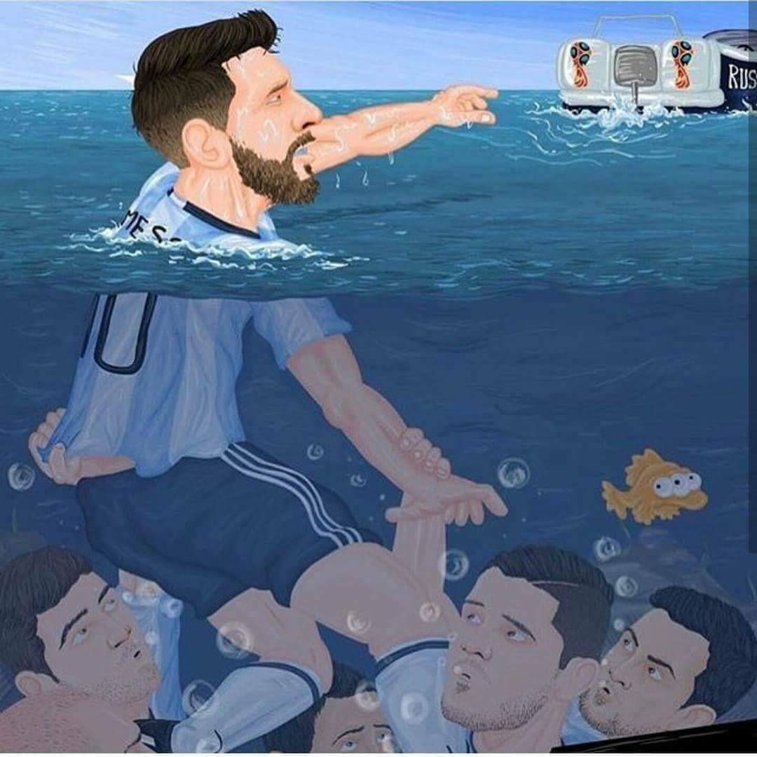 Messi cứu cả con tàu đắm Argentina.