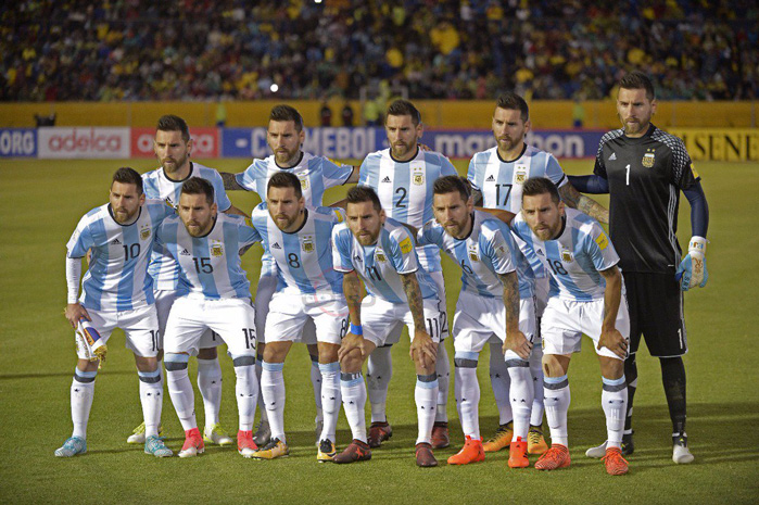 Đội hình ra sân toàn... Messi.