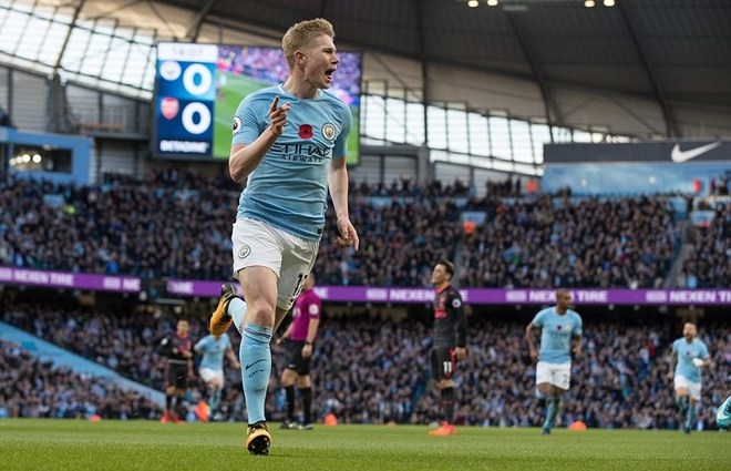Kevin de Bruyne đang thể hiện phong độ rất ấn tượng trong lối chơi của Man City.