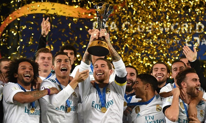 Real chạy đà bằng chức vô địch FIFA Club World Cup 2017.