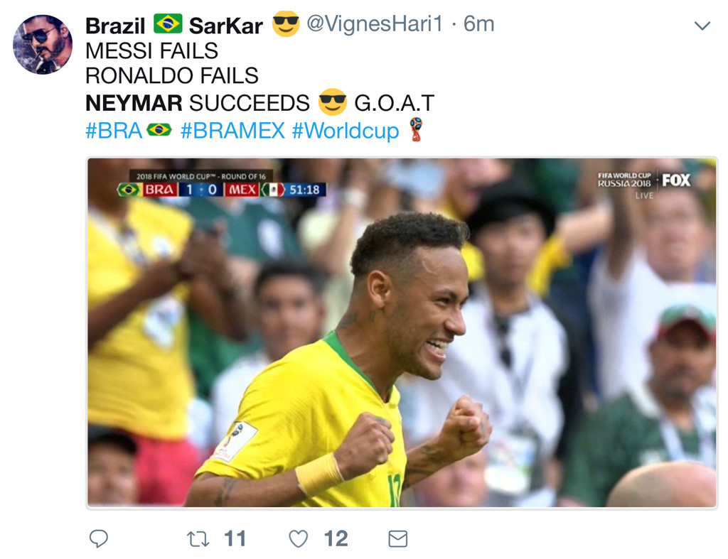 Các CĐV Brazil không ngừng hoan hỉ với bàn thắng của ngôi sao PSG: "Messi và Ronaldo đã về nước, Neymar mới thực sự là G.O.A.T".