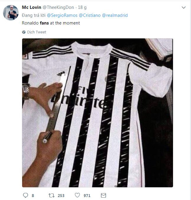 Thêm một cách để biến áo đấu của Ronaldo tại Real thành áo đấu mới tại Juventus.