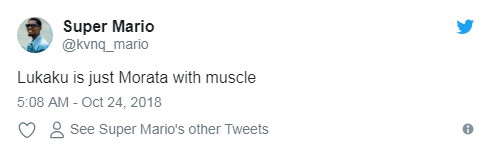 "Lukaku hiện tại giống hệt Alvaro Morata, chỉ khác anh ta nhiều cơ bắp hơn." Mùa giải năm ngoái, cuộc tranh cãi giữa Lukaku và Morata, ai là tiền đạo cắm tốt nhất giải Ngoại hạng Anh diễn ra vô cùng sôi nổi. Tuy nhiên, mọi chuyện thay đổi chóng mặt chỉ sau một mùa giải. Morata giờ đây sa sút, nhưng Chelsea vẫn có Eden Hazard có thể gánh vác hàng công. Trong khi đó, MU vẫn đang loay hoay với bài toán tiền đạo.