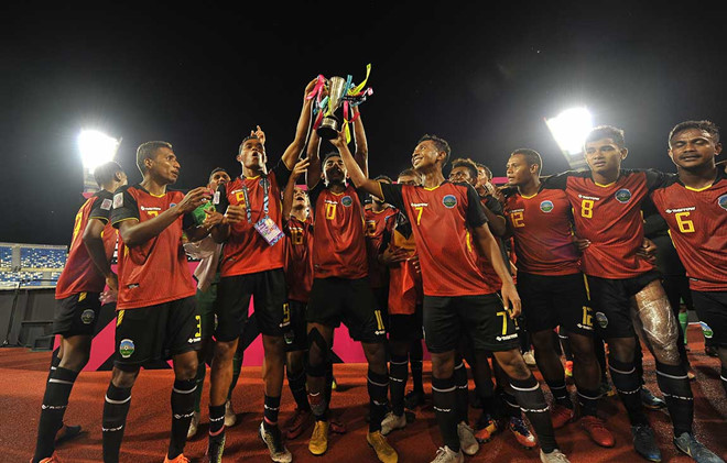 ĐT Timor Leste chuẩn bị sẵn sàng cho vòng chung kết AFF Cup 2018.