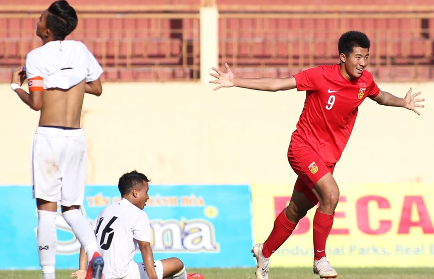 U19 Trung Quốc thua 2 trận tại giải U19 quốc tế. Ảnh: Lê Minh.