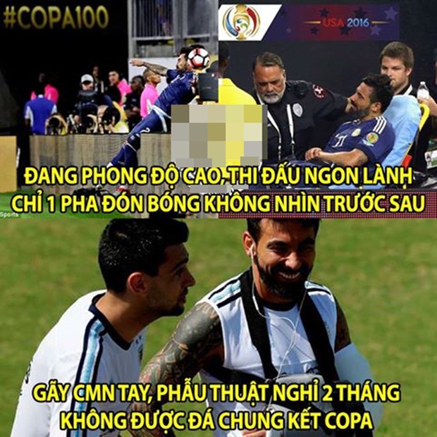 Quá nhọ cho Lavezzi. Ảnh: Internet.