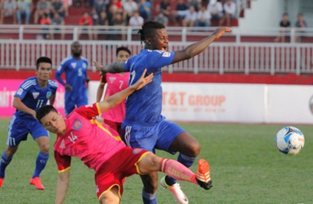Sài Gòn FC buộc QNK Quảng Nam chia điểm trong trận cầu kịch tính. Ảnh: Internet.