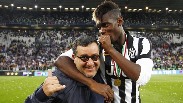 Raiola và Paul Pogba chuẩn bị đến MU. Ảnh: Internet.