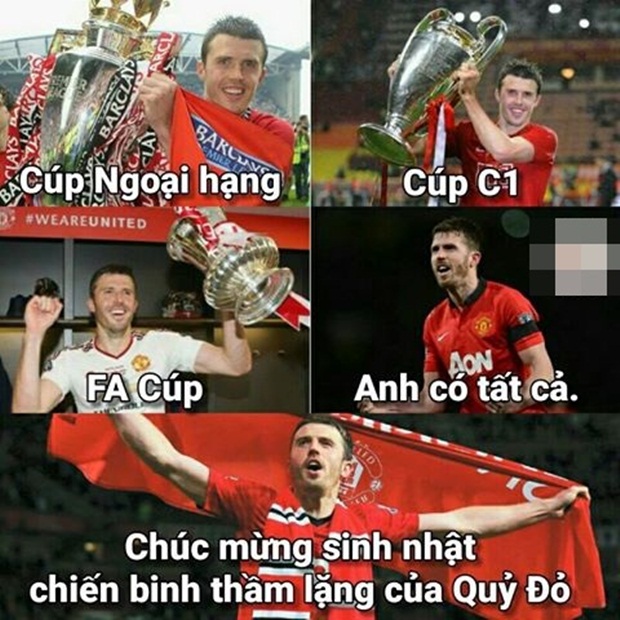 Chúc mừng sinh nhật Michael Carrick. Ảnh: Internet.