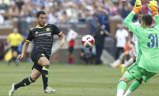 Hazard ghi 2 bàn vào lưới Real Madrid ở vị trí lạ lẫm. Ảnh: Internet.