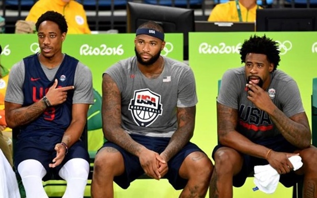 Demar Derozan, DeMarcus Cousins và DeAndre Jordan đã lạc nhầm vào nhà thổ Brazil. Ảnh: Internet.