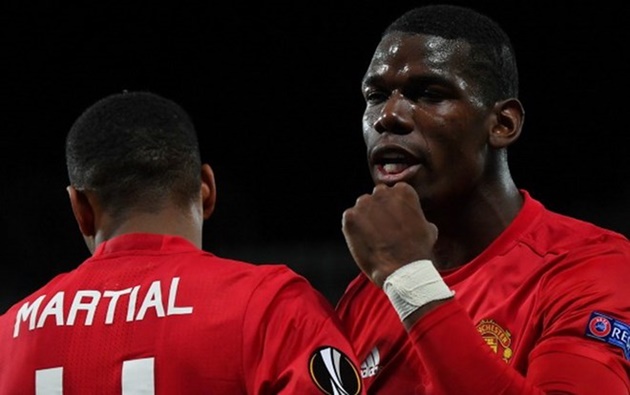 Pogba và Martial cùng lập công. Ảnh: Internet.