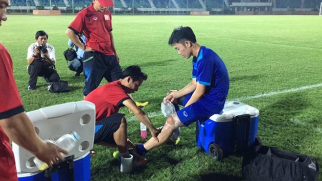 Xuân Trường trong buổi tập chiều 18-11. Ảnh: Anh Dũng.